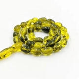 Green Resin Tasbih 33 Beads Muslim Rosary Metal Tassel Islam Bracelets