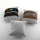 Grey Sponge Filled Bracelet Watch Display Pillow