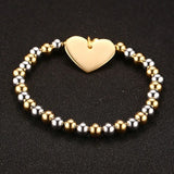 Hot Titanium steel heart bracelet jewelry women steel ball bracelet