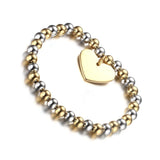 Hot Titanium steel heart bracelet jewelry women steel ball bracelet