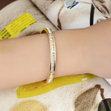 Zircon Bracelets & Bangles Women Stainless Steel Cuff Love Bangles