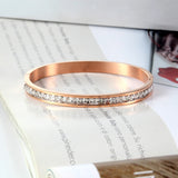 Zircon Bracelets & Bangles Women Stainless Steel Cuff Love Bangles