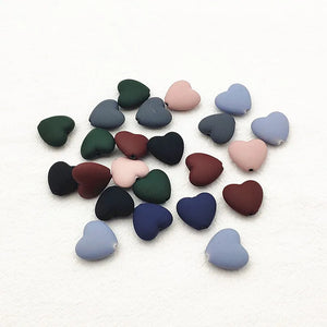 100pcs Acrylic Heart-Shaped Beads for Earrings, Jewelry Findings