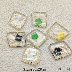 30x28mm Resin Irregular-shape Charm for Earrings - 30pcs
