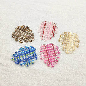 Acrylic Plumage-shape Charm Earring Parts Jewelry Findings 50pcs