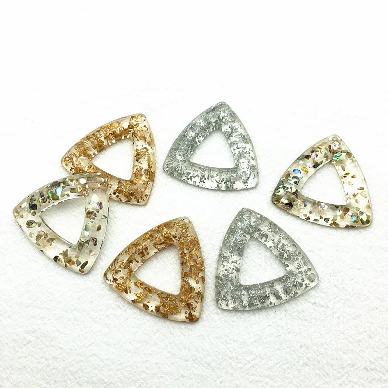 Acrylic Triangle Charm for Earrings 30pcs