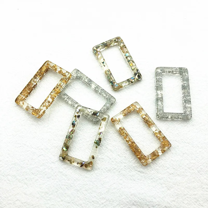 Acrylic Rectangle Charm 42x25mm 30pcs Earring Jewelry Findings