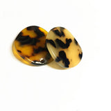 50pcs/lot Twisted Coin Shape Acetic Acid Beads Charms for Jewelry Making