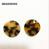 50pcs/lot Twisted Coin Shape Acetic Acid Beads Charms for Jewelry Making