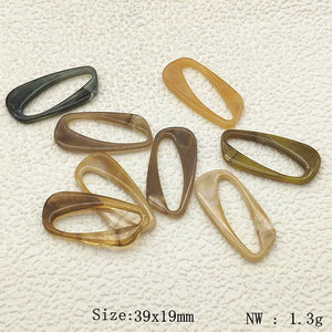 Random Mix 39x19mm Acrylic Charm for Earrings - 50pcs