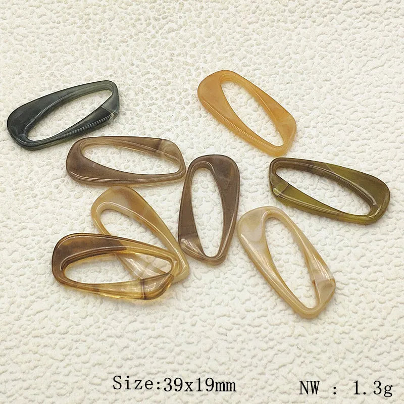Random Mix 39x19mm Acrylic Charm for Earrings - 50pcs