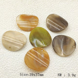 Random Mix 39x37mm 50pcs Acrylic Curved Charm Earring Parts Jewelry Findings