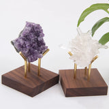 Wood Stand Crystal Ball Holder Golf Ball Displays Gemstone Holder