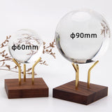 Wood Stand Crystal Ball Holder Golf Ball Displays Gemstone Holder