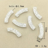 Clear Tubular Beads Jewelry Findings DIY Parts