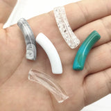 Clear Tubular Beads Jewelry Findings DIY Parts