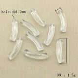 Clear Tubular Beads Jewelry Findings DIY Parts
