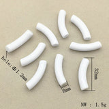 Clear Tubular Beads Jewelry Findings DIY Parts