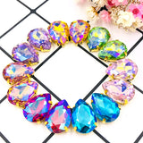 Teardrop Glass Rhinestones With Crystal Base Flatback Sew On Rhinestones