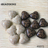 Acrylic Heart Shape Antique Beads 30X25mm 84pcs/lot #6072