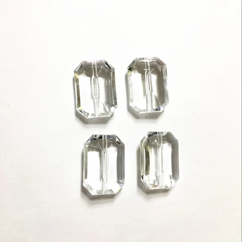 Clear Acrylic Rectangle-Shaped Beads 90pcs/lot 31x21mm - Jewelry DIY