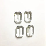 Clear Acrylic Rectangle-Shaped Beads 90pcs/lot 31x21mm - Jewelry DIY