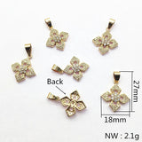 20pcs Copper/CZ Hand Earring Charms, DIY Jewelry Findings