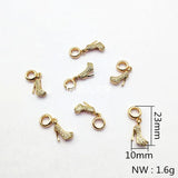20pcs Copper/CZ Hand Earring Charms, DIY Jewelry Findings