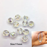 Aurora AB Effect Faceted Ball Beads DIY Jewelry Earrings Accessories