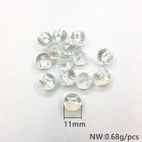 Clear Faceted Ball-shape Beads for DIY Jewelry, Earring Accessories