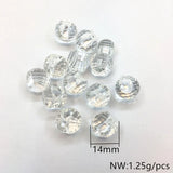 Clear Faceted Ball-shape Beads for DIY Jewelry, Earring Accessories