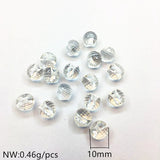 Clear Faceted Ball-shape Beads for DIY Jewelry, Earring Accessories
