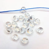 Clear Faceted Ball-shape Beads for DIY Jewelry, Earring Accessories