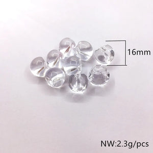 Clear Slippery Ball-shape Beads for DIY Earring Jewelry