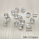 Clear Slippery Ball-shape Beads for DIY Jewelry, Headdress Accessories