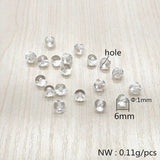 Clear Slippery Ball-shape Beads for DIY Jewelry, Headdress Accessories