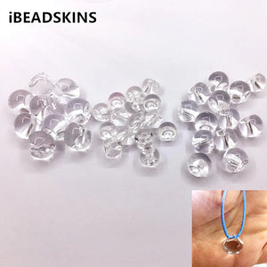 Clear Slippery Ball-shape Beads for DIY Earring Jewelry