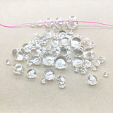 Clear Slippery Ball-shape Beads for DIY Jewelry, Headdress Accessories