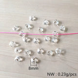 Clear Slippery Ball-shape Beads for DIY Earring Jewelry