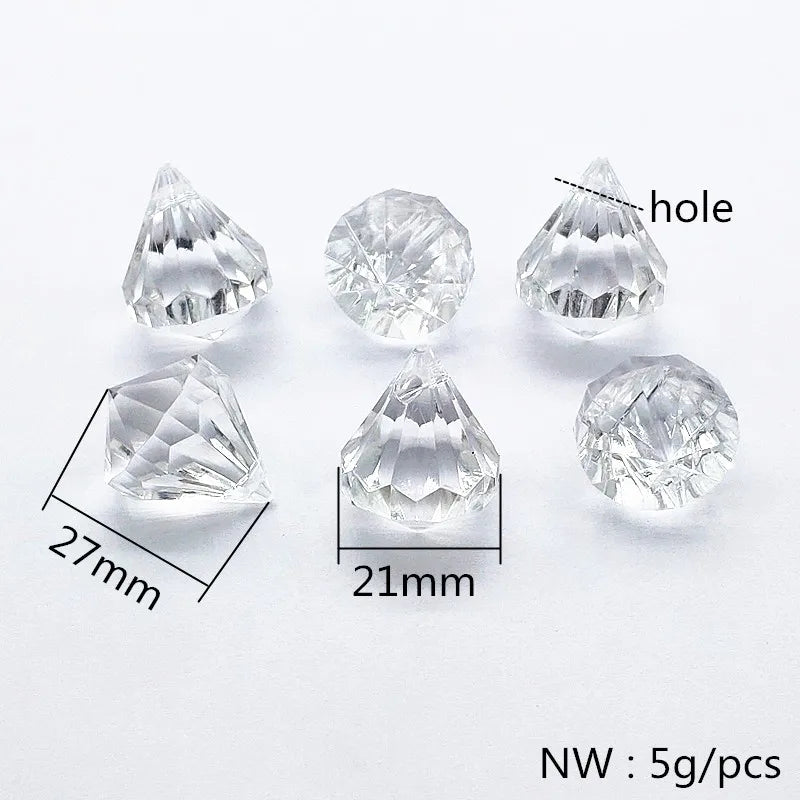 Clear Acrylic Drop Shape Beads for Earrings, Hand Jewelry Findings