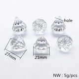 Clear Acrylic Drop Shape Beads for Earrings, Hand Jewelry Findings