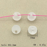 Clear Acrylic Frosted Ball Shape Beads for Earrings DIY
