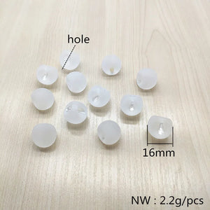 Clear Acrylic Frosted Ball Shape Beads for Earrings DIY