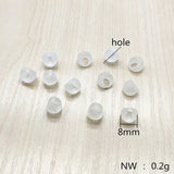 Clear Acrylic Frosted Ball Shape Beads for Earrings DIY
