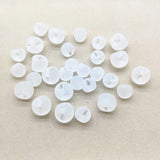 Clear Acrylic Frosted Ball Shape Beads for Earrings DIY