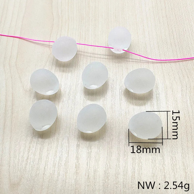 Clear Acrylic Frosted Drop Shape Beads for Earrings DIY, Jewelry Findings