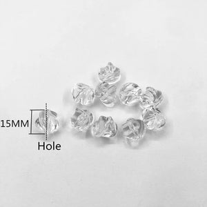 Clear Acrylic Twist Beads for Jewelry Making - Necklace, Earrings