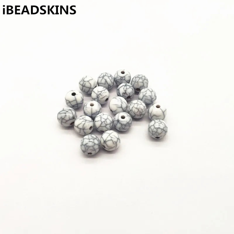 Solid Acrylic Crack Beads for Earring Parts DIY