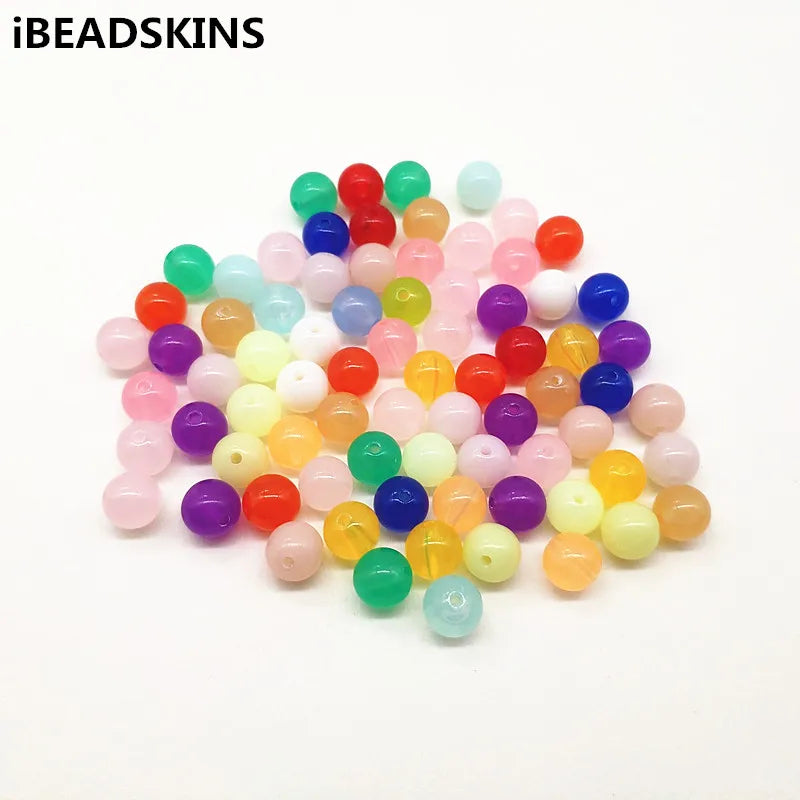 Chunky Acrylic Jelly Beads for Children's Necklaces Jewelry