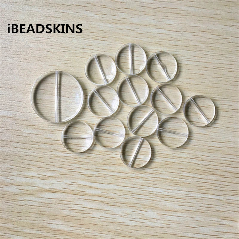 Acrylic Clear COINS Beads for Jewelry Making